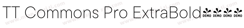 TT Commons Pro ExtraBold字体转换